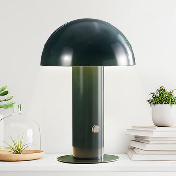 Boletus 10.75" Contemporary Bohemian Rechargeable/Cordless Iron Integrated LED Mushroom Table Lamp